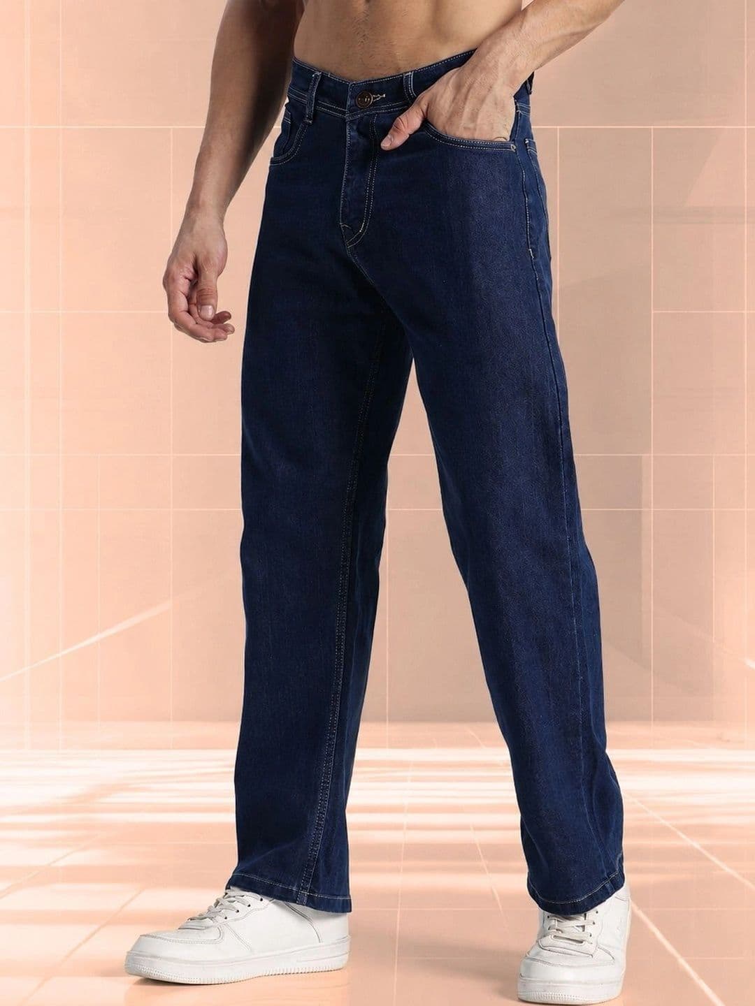 SYNZO Men Comfort Relaxed Fit Mid-Rise Jeans thumbnail 5