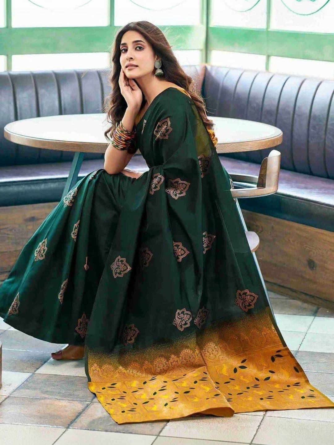 YASHASVI FASHION Woven Design Zari Art Silk Banarasi Saree thumbnail 4