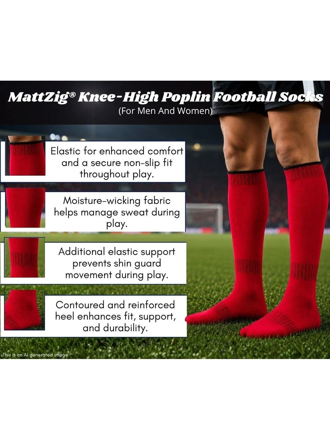 MattZig Men Cotton Blend Knee Length Socks thumbnail 3