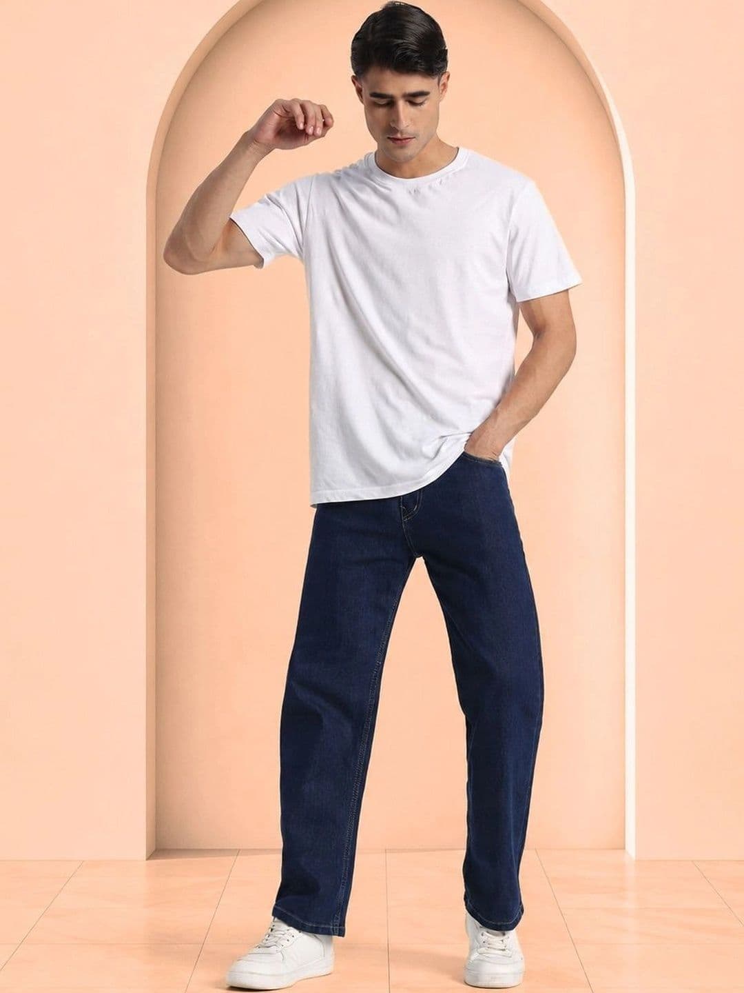 SYNZO Men Comfort Relaxed Fit Mid-Rise Jeans thumbnail 6