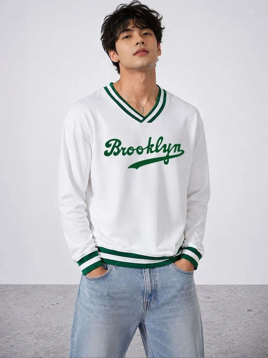 SZN Men Typography Printed V-Neck T-shirt - view 1