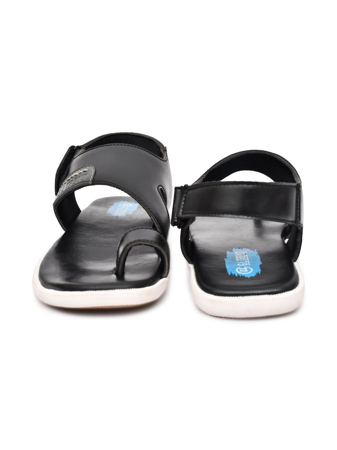 G L Trend Men's Black Casual Comfort Open Toe Slip-On Sandals thumbnail 2