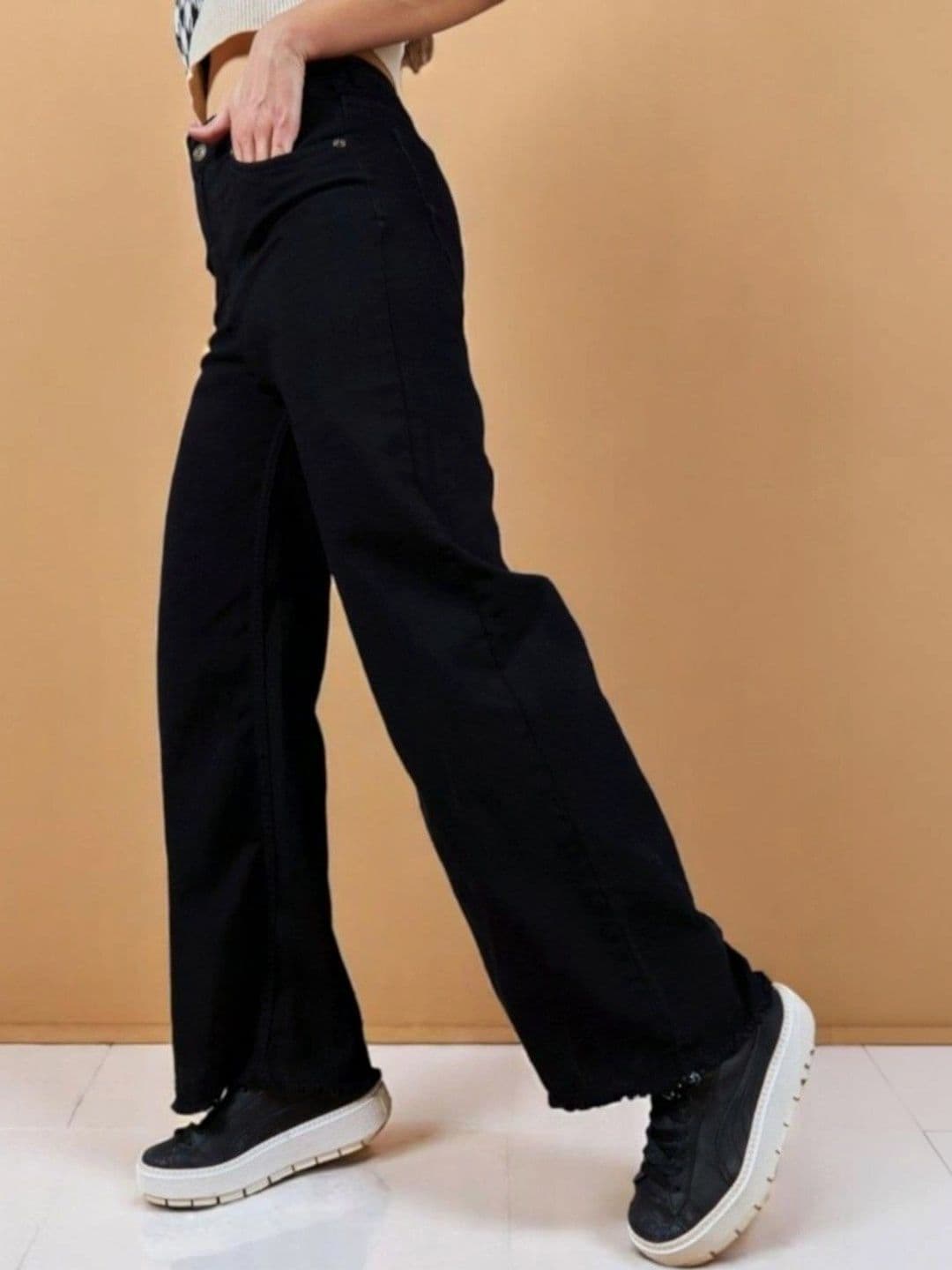 Roadster Women Wide Leg High-Rise Stretchable Jeans thumbnail 6