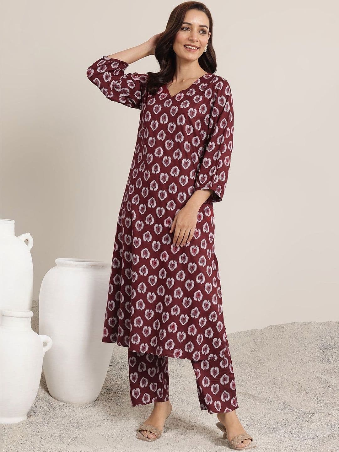 Libas Women Ethnic Motifs Printed Regular Kurta with Trousers thumbnail 6