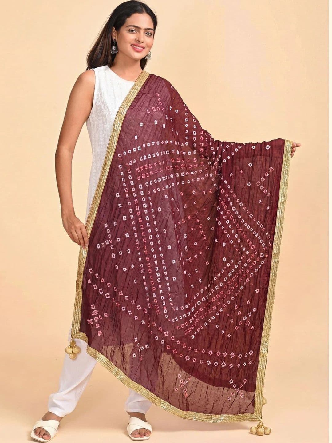 KALINI Dyed Bandhani Dupatta thumbnail 2