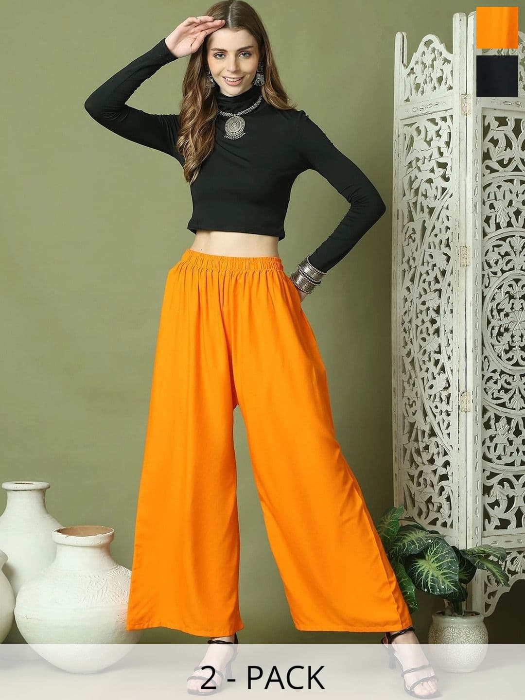 KALINI Women 2 Ethnic Palazzos - view 1