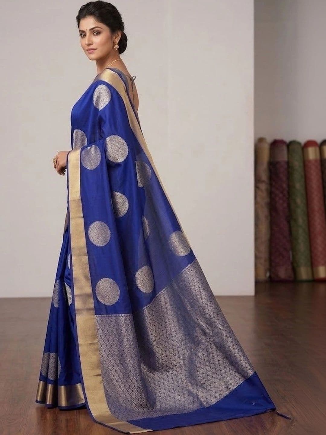 AdoreeStitch Woven Design Zari Art Silk Banarasi Saree thumbnail 2