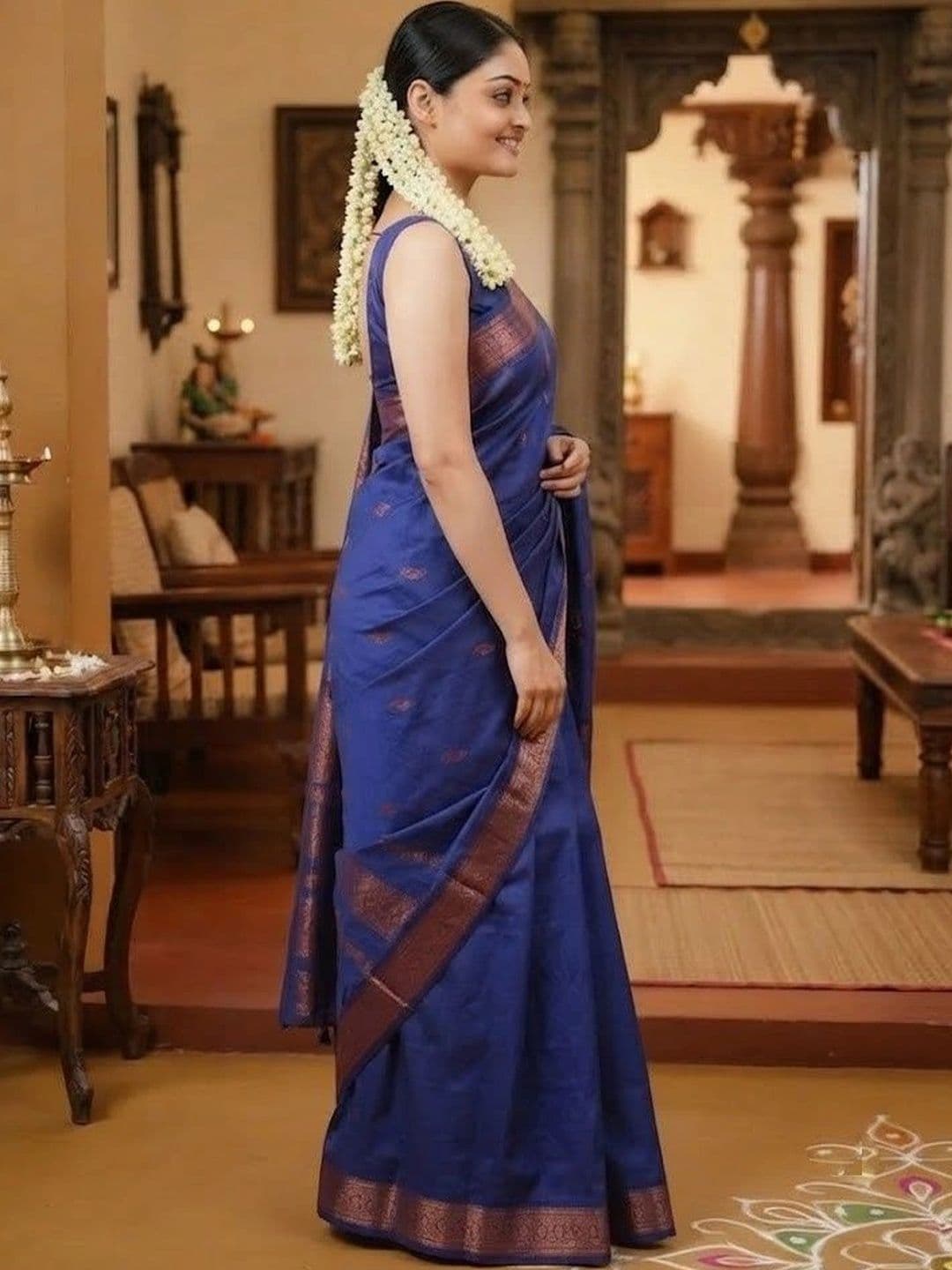FASHIONIZO Women Woven Design Zari Art Silk Banarasi Saree thumbnail 6
