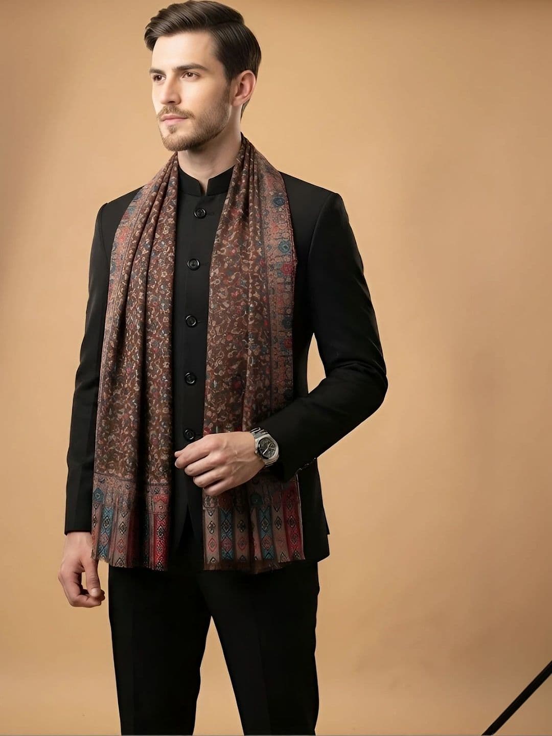 MUFFLY Men Printed Stole thumbnail 3