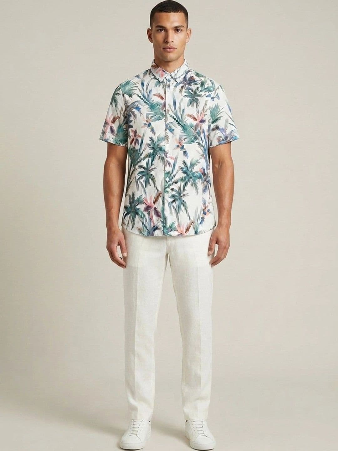 Suo Men Printed Casual Shirt thumbnail 2