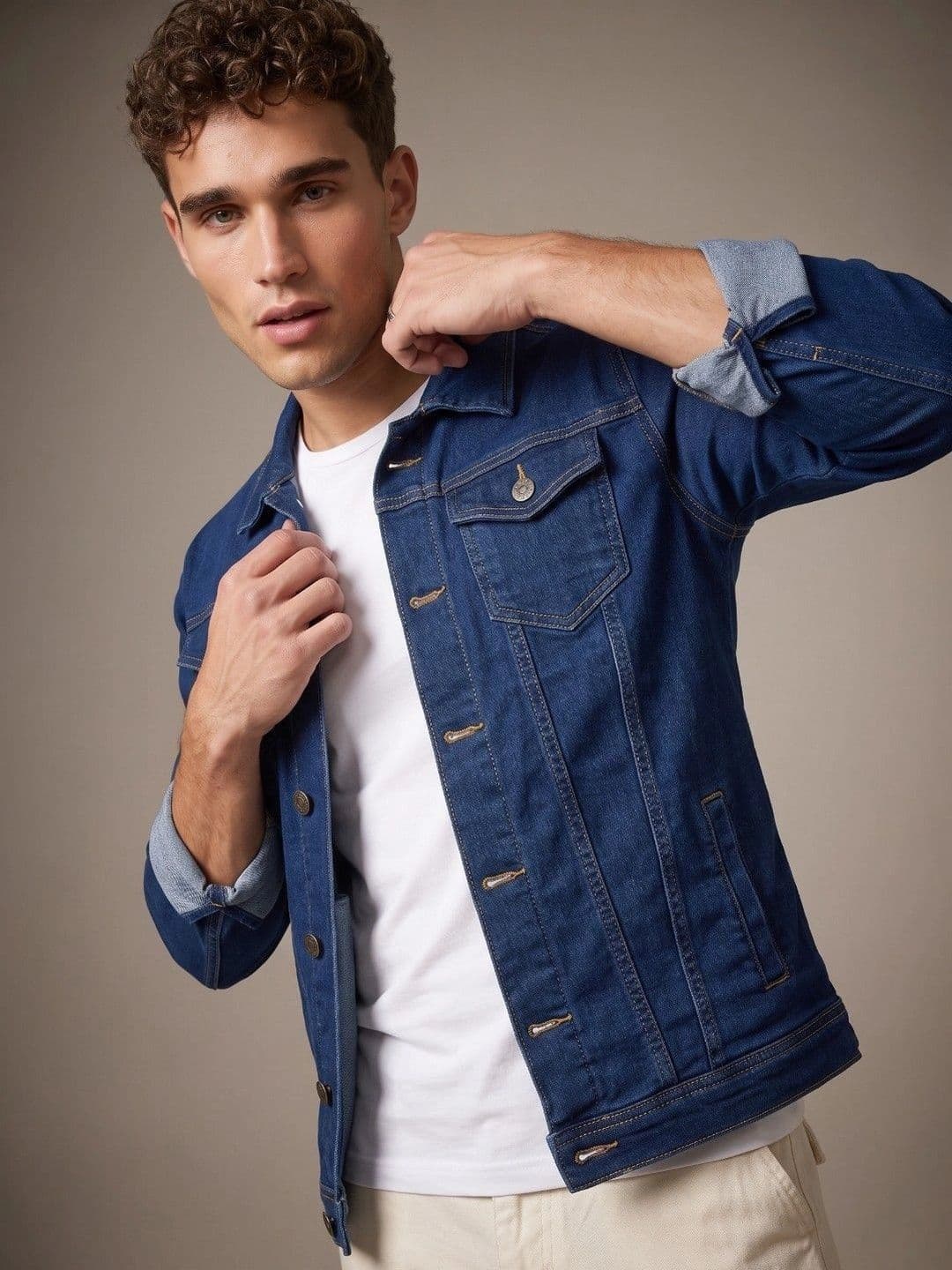 HERE&NOW Men Outdoor Denim Jacket thumbnail 5