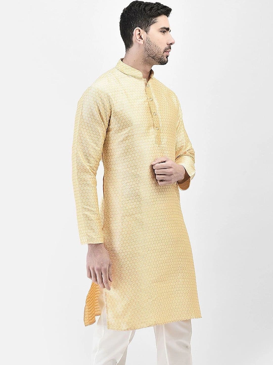 SG LEMAN Men Jacquard Kurta thumbnail 3