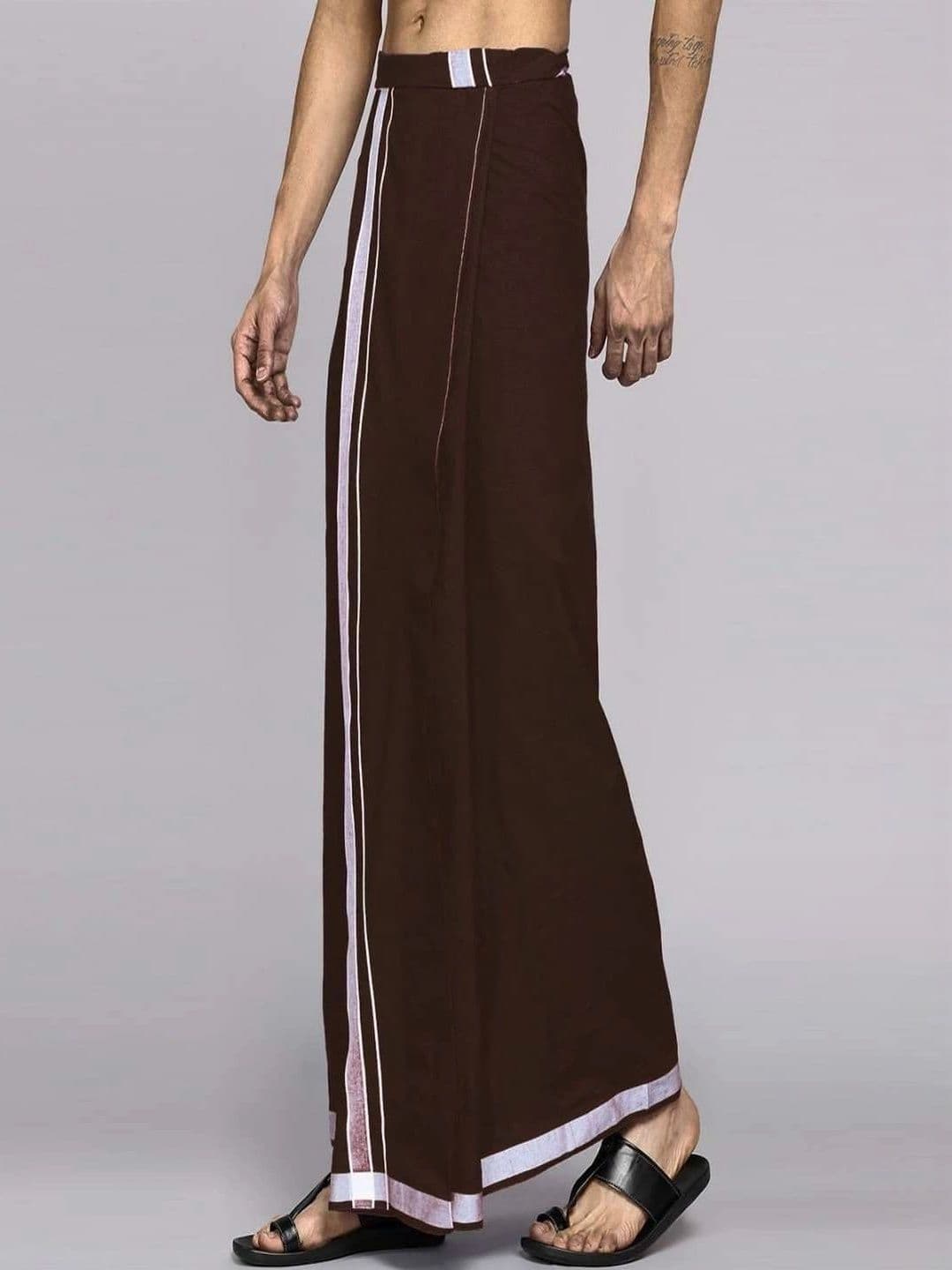 sudharsana Men Cotton Striped Slip-On Dhoti Dhotis thumbnail 2
