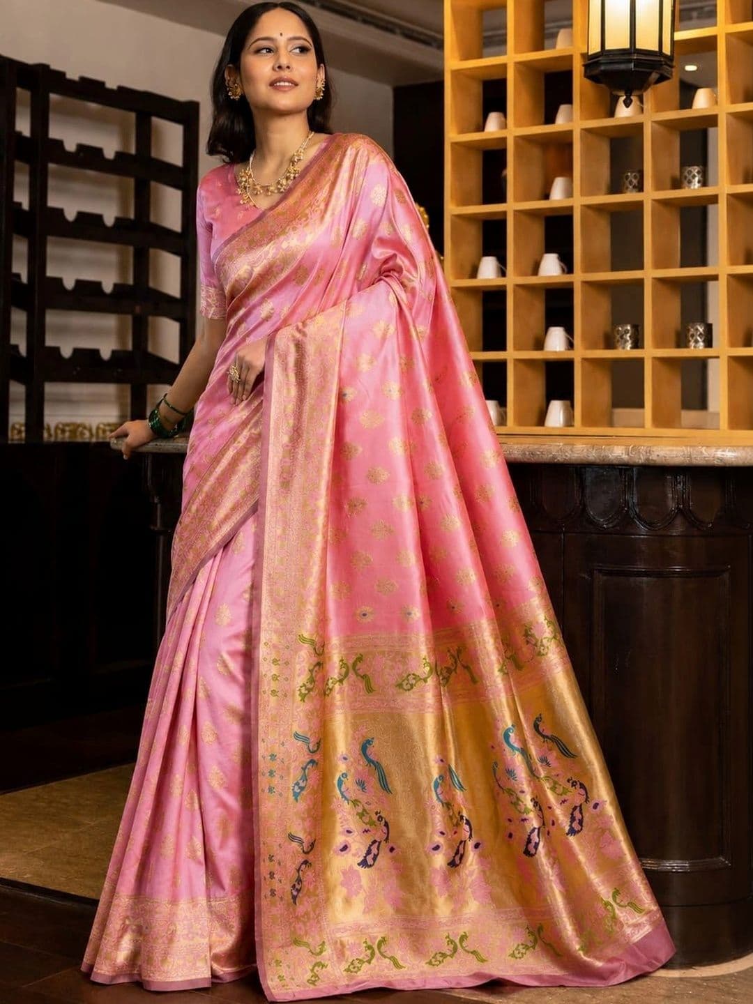 vastranagari Woven Design Zari Art Silk Designer Banarasi Saree - view 1