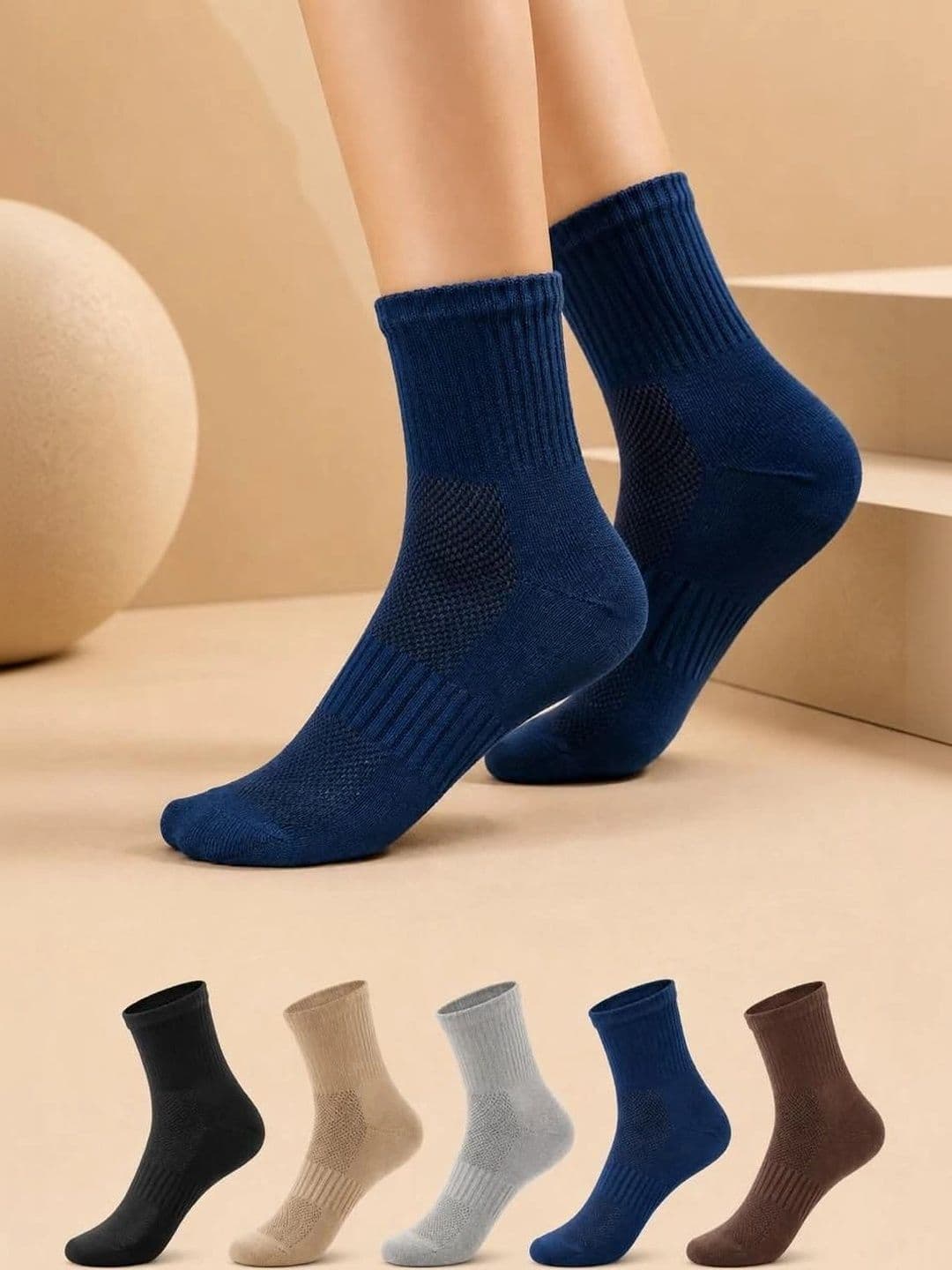 REDCARP Men Pack of 5 Cotton Above Ankle Socks - view 1