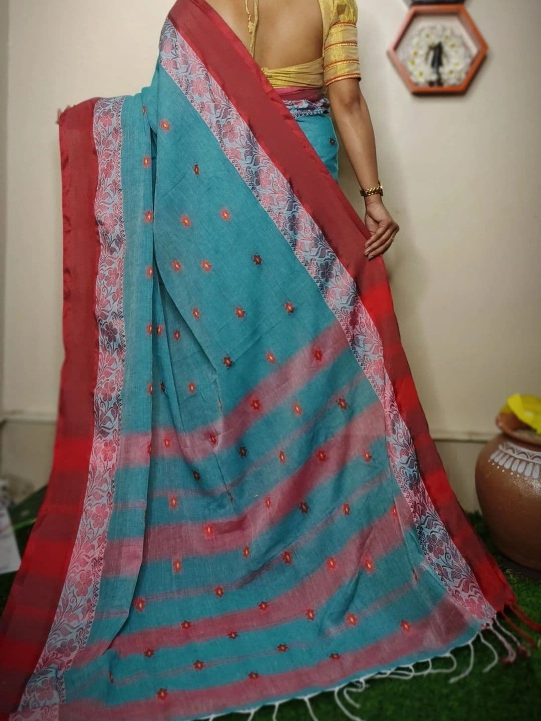 MRITTIKA LOOMS Pure Cotton Saree thumbnail 2