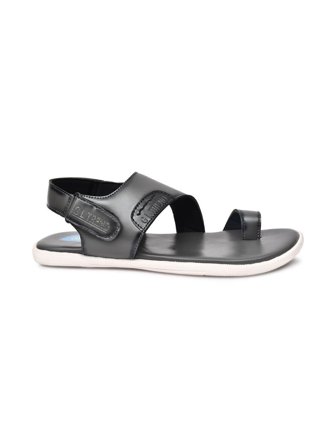 G L Trend Men's Grey Casual Comfort Open Toe Slip-On Sandals thumbnail 6