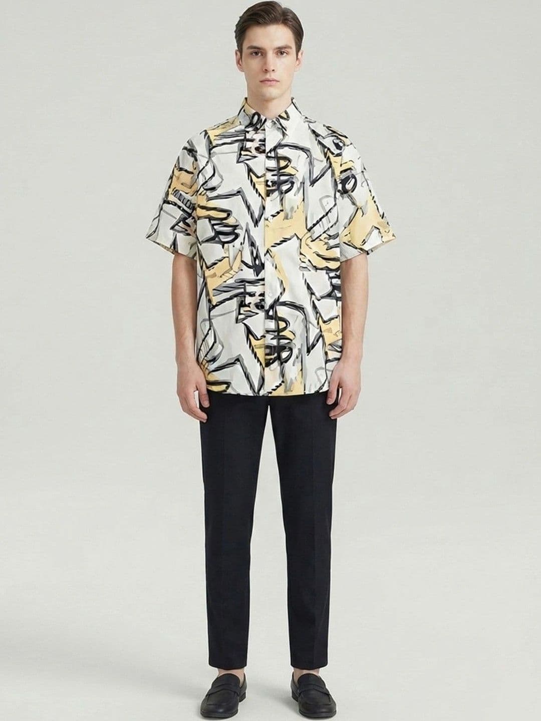 Suo Men Printed Casual Shirt thumbnail 2