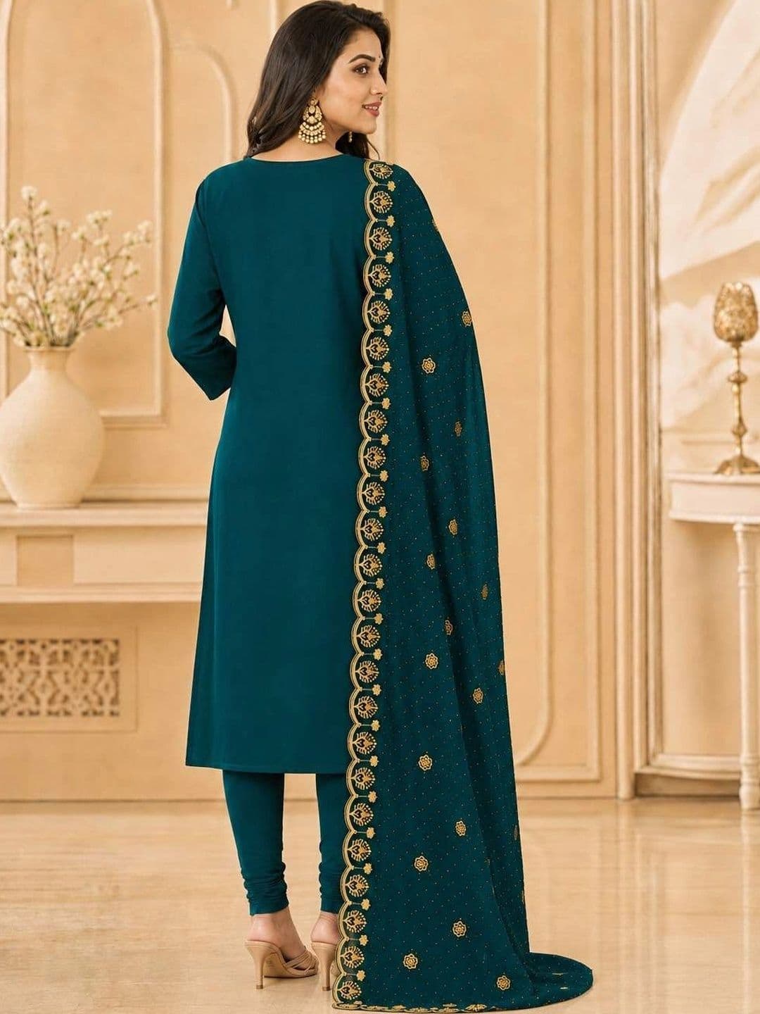 BHAIRAV TEX Embroidered Unstitched Dress Material thumbnail 4