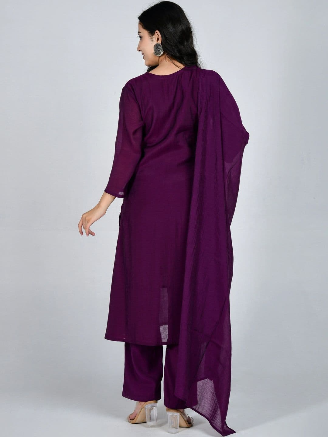 YOJINI Women Regular Kurta with Trousers & With Dupatta thumbnail 5