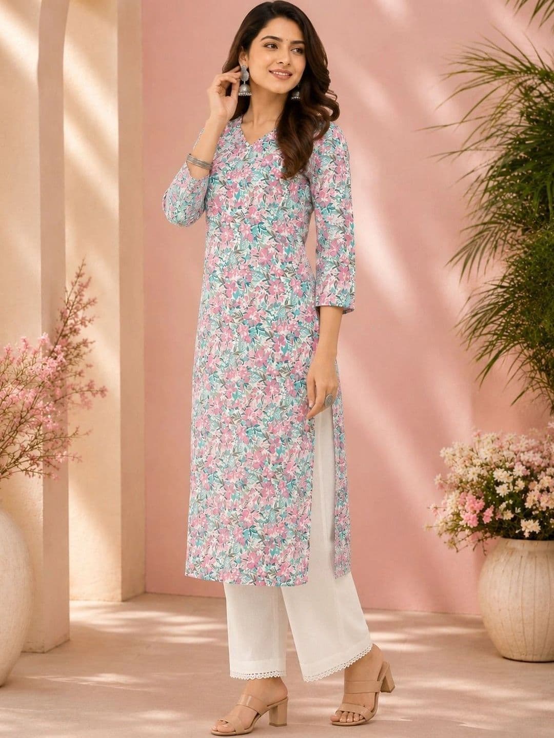 Anouk Women Floral Printed Floral Kurta thumbnail 4