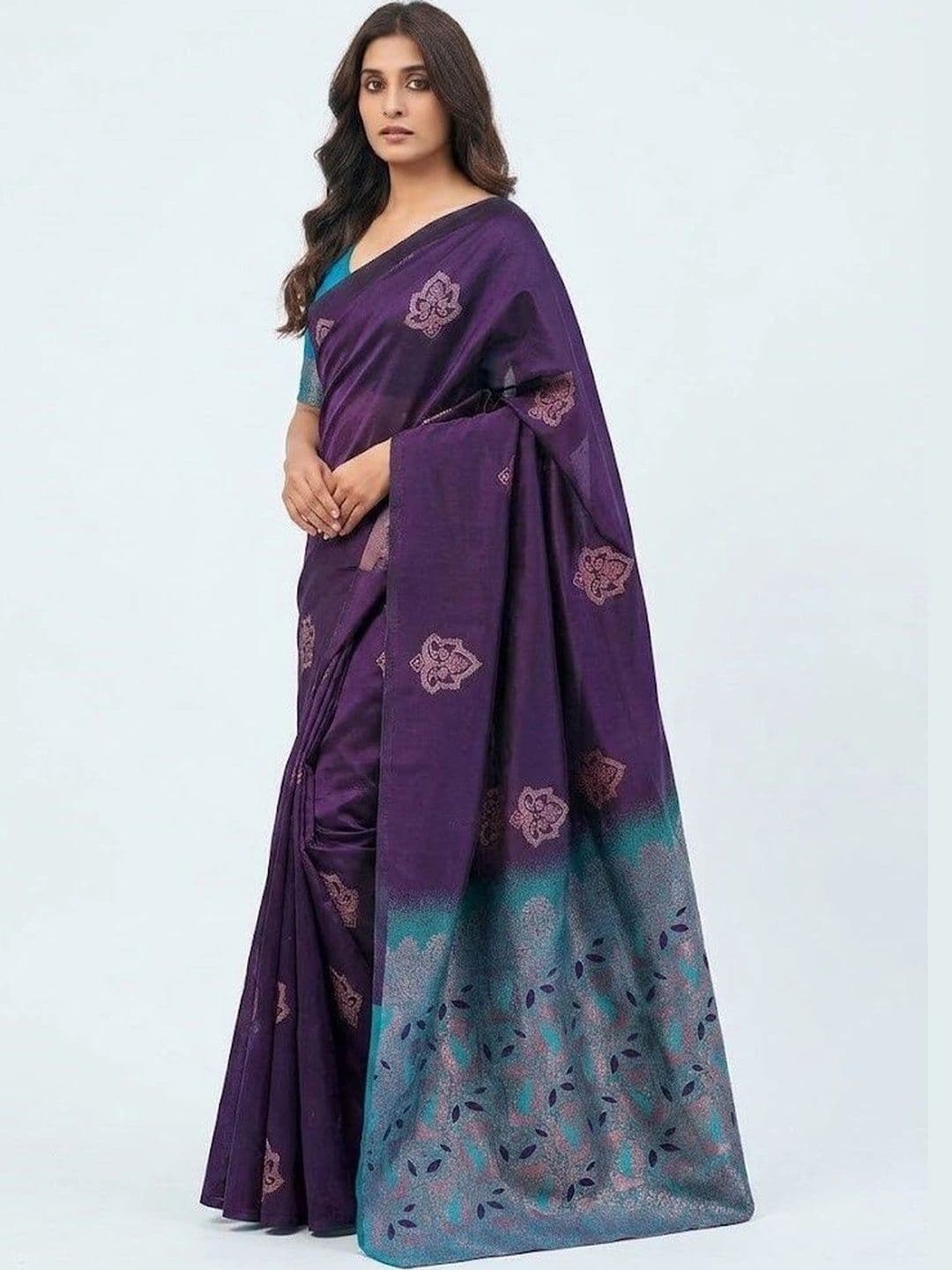 AJ FASHION PLUS Woven Design Zari Art Silk Banarasi Saree - view 1
