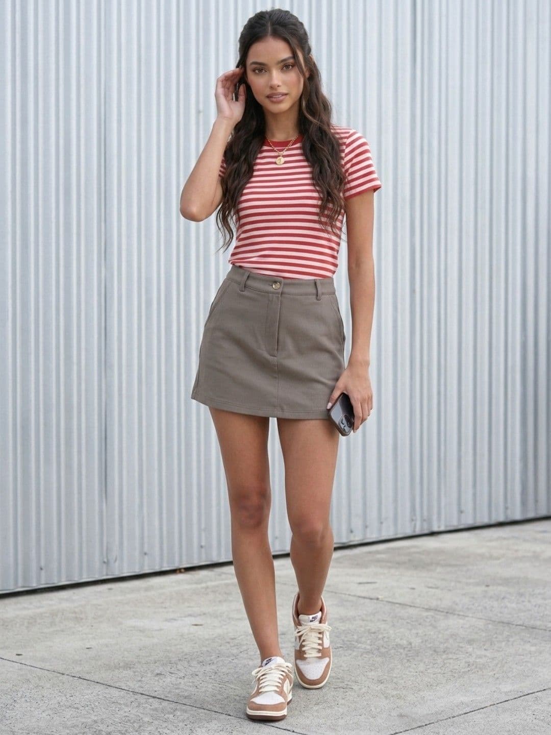 glitchez Women Textured Mini Skorts Skirt thumbnail 4