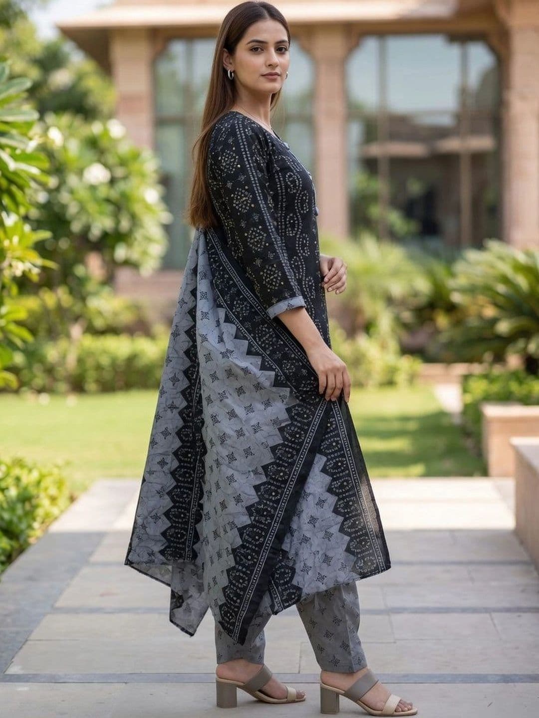 Rajnandini Women Ethnic Motifs Printed Regular Kurta with Patiala & With Dupatta thumbnail 2
