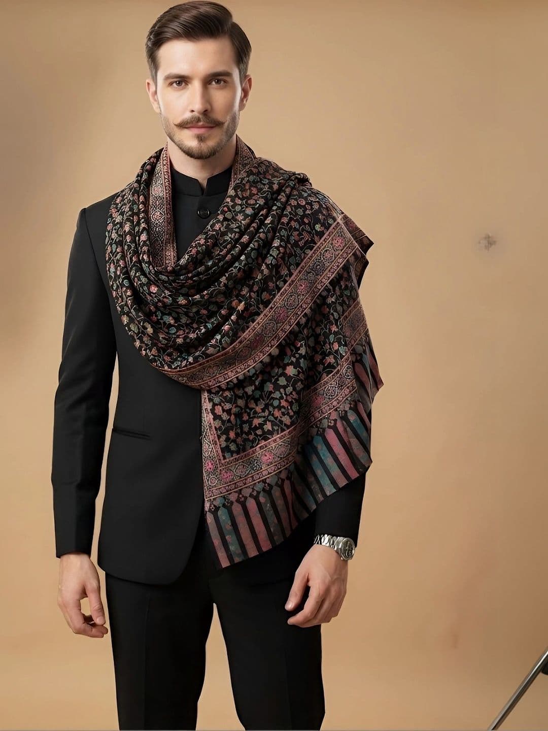MUFFLY Men Embroidered Stole thumbnail 2
