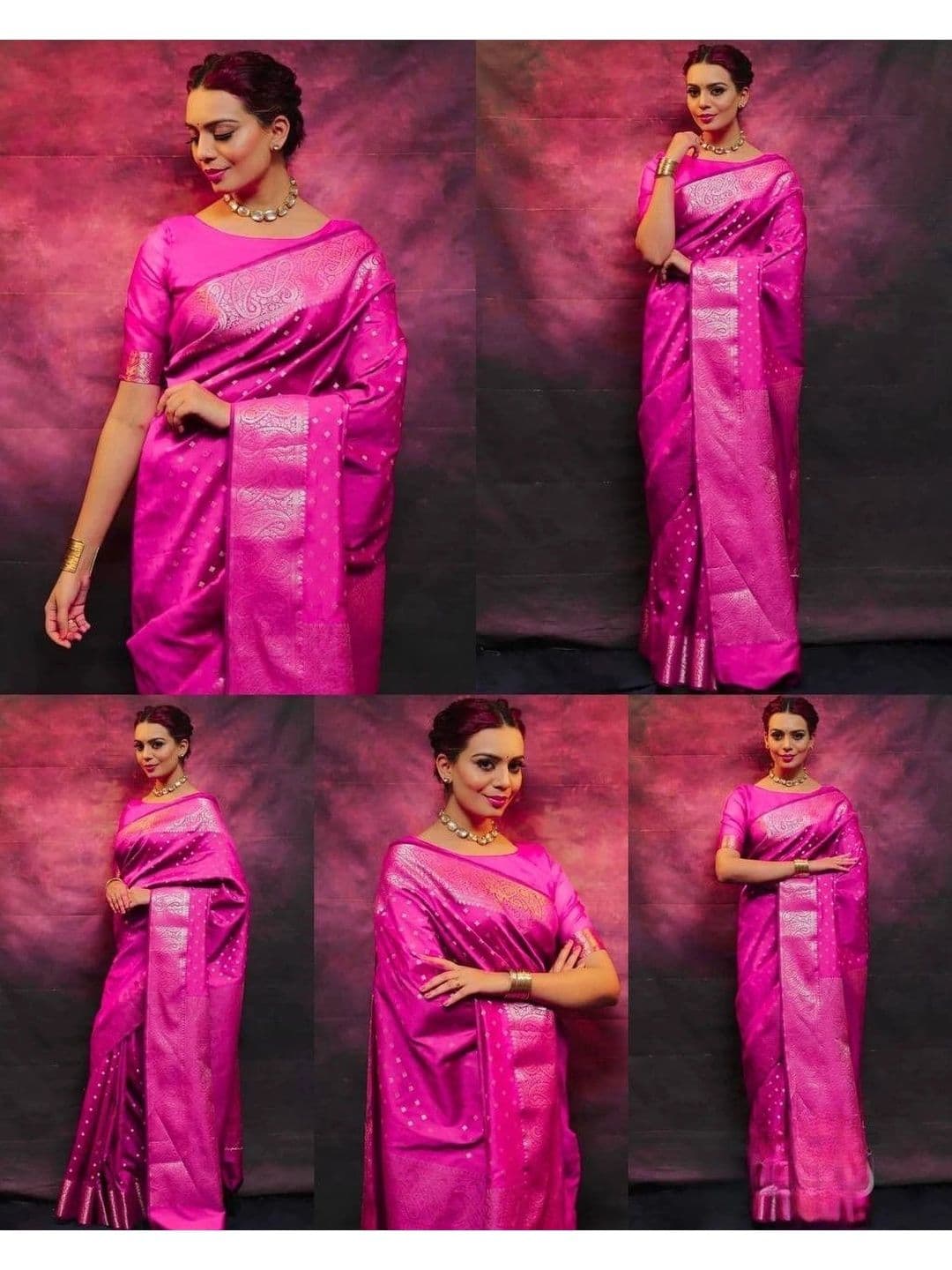 THE AQUARIUS Woven Design Zari Art Silk Banarasi Saree thumbnail 3