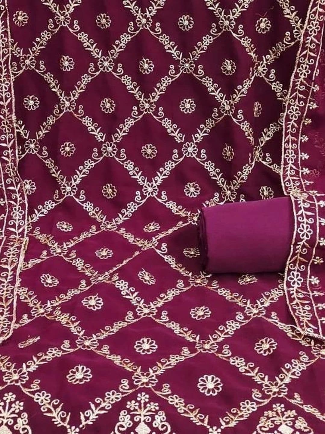 CLEMIRA Embroidered Unstitched Dress Material thumbnail 2