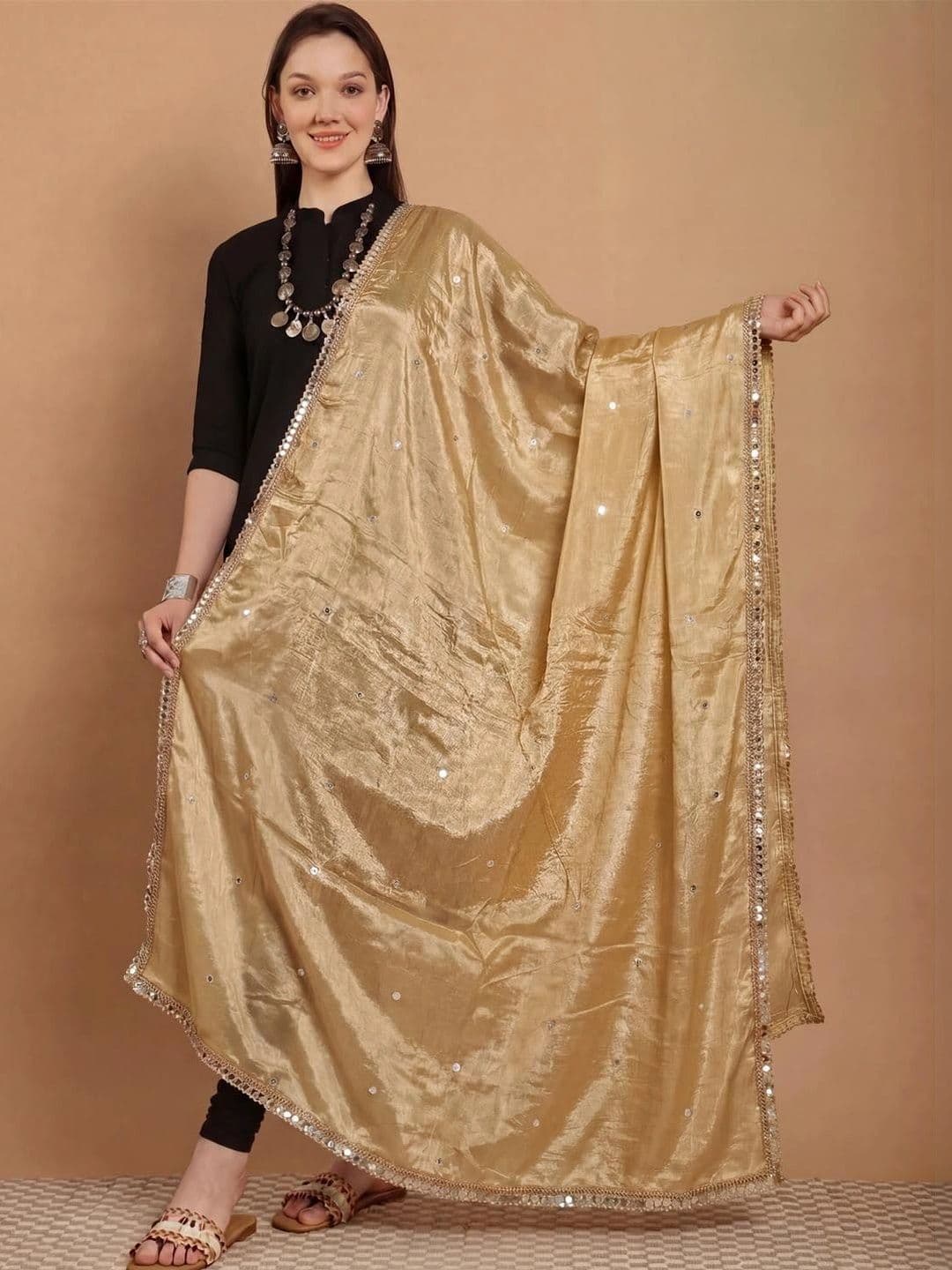 KALINI Dupatta with Mirror Work - view 1