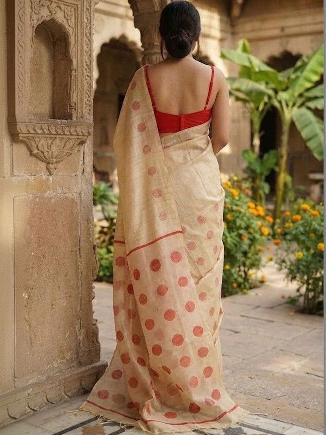 you shop we ship Woven Design Zari Art Silk Banarasi Saree thumbnail 3
