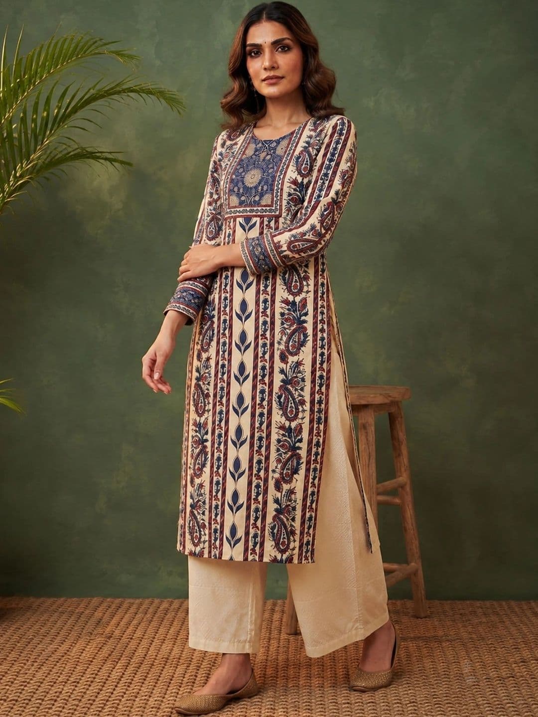 Anouk Women Paisley Printed Indie Prints Kurta thumbnail 4