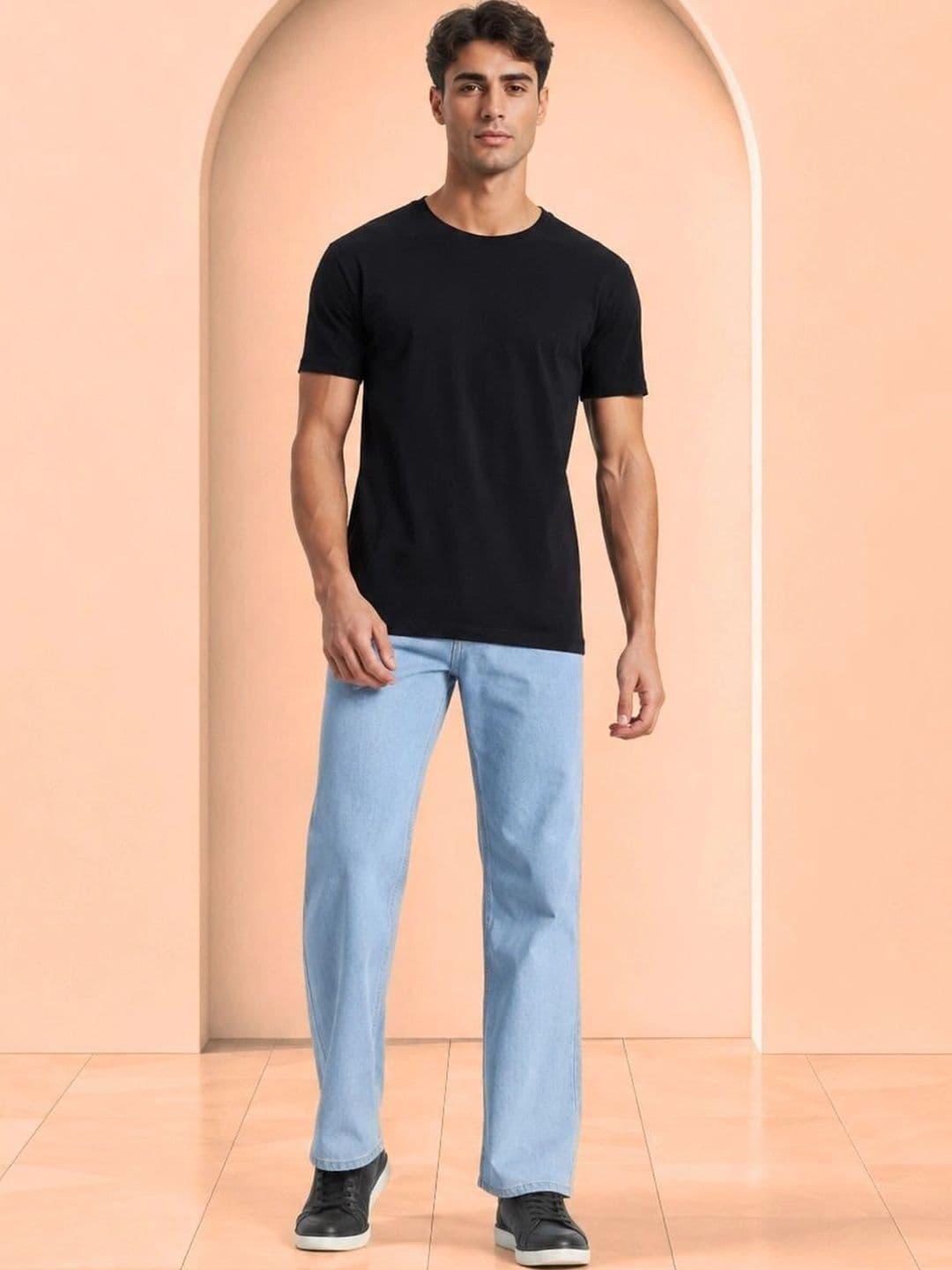 SYNZO Men Comfort Relaxed Fit Denim Mid-Rise Jeans thumbnail 2