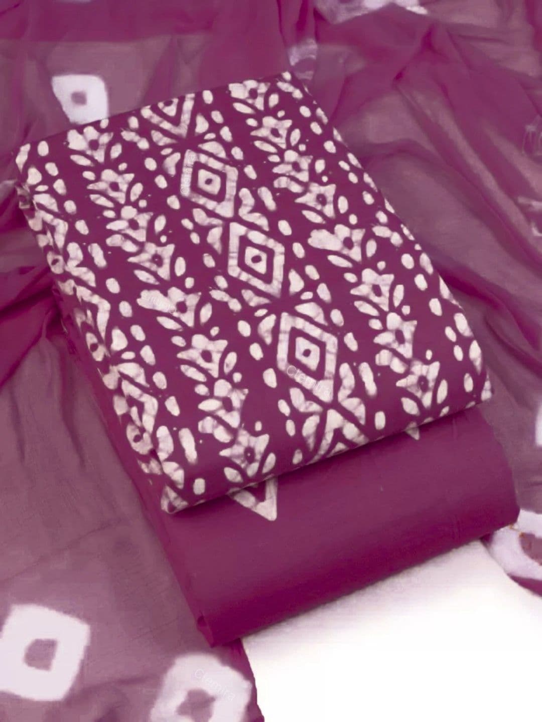 CLEMIRA Printed Pure Cotton Unstitched Dress Material thumbnail 3