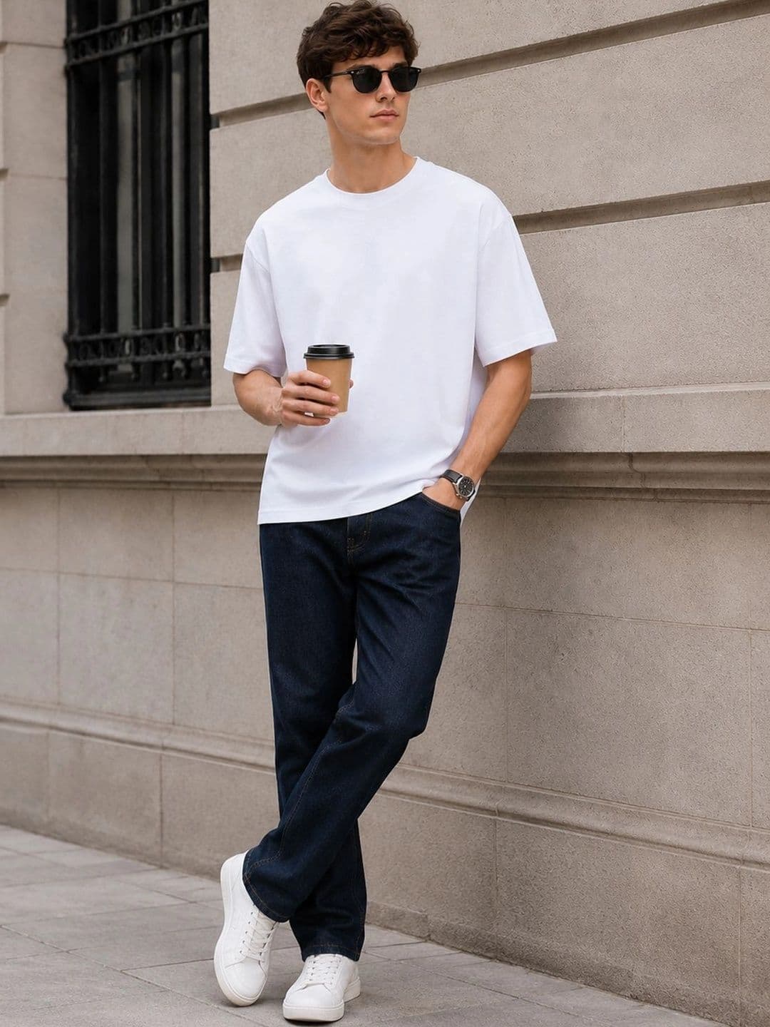 HERE&NOW Men Solid T-shirt thumbnail 6
