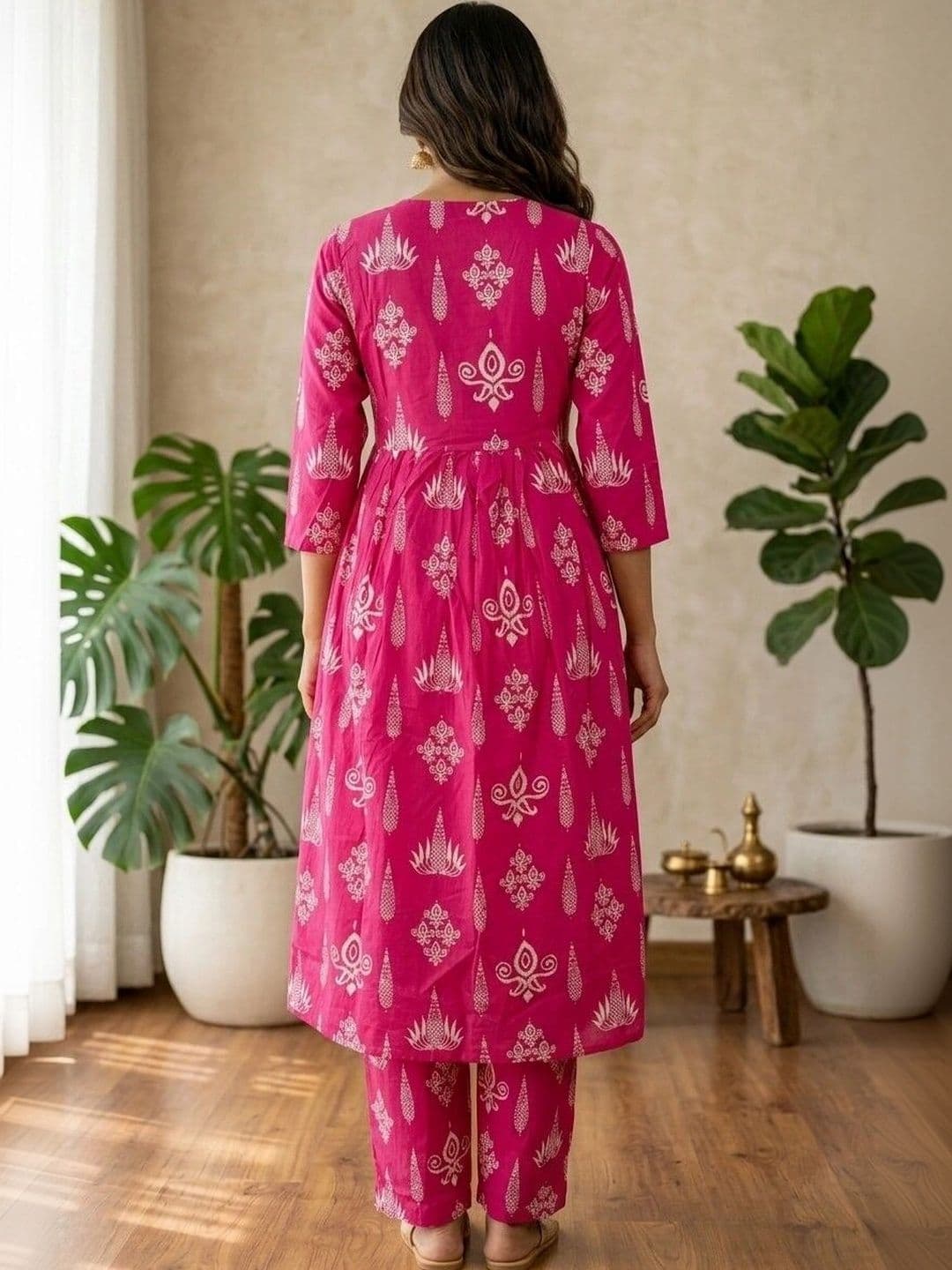 ISHWAR Cotton Printed Tunic with Trousers thumbnail 6
