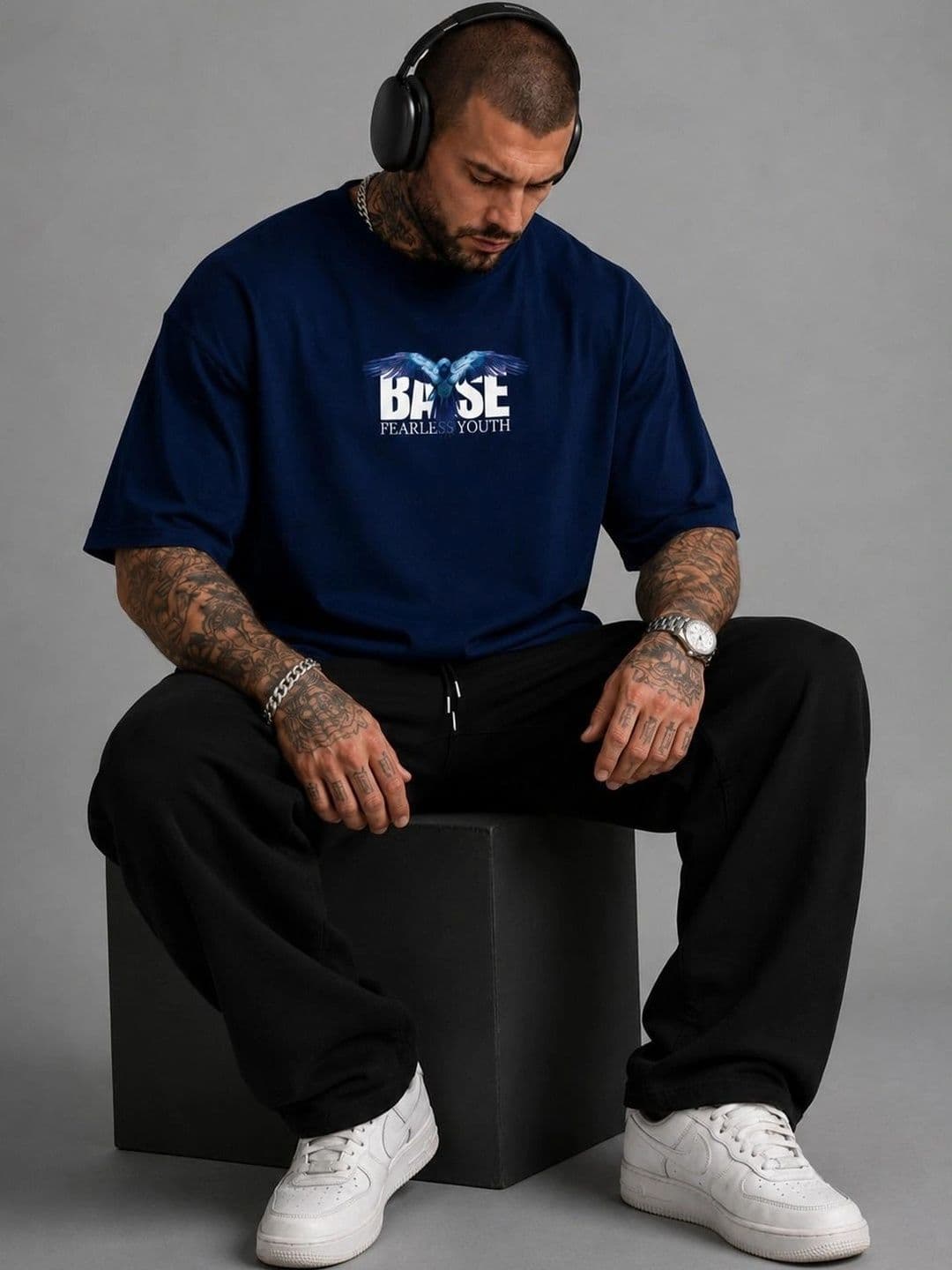 Moda Rapido Men Printed Drop-Shoulder Sleeves T-shirt thumbnail 3
