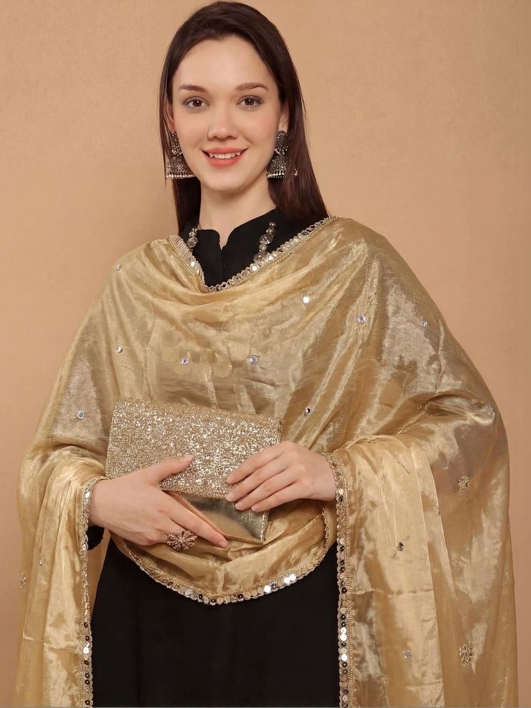 KALINI Dupatta with Mirror Work thumbnail 5
