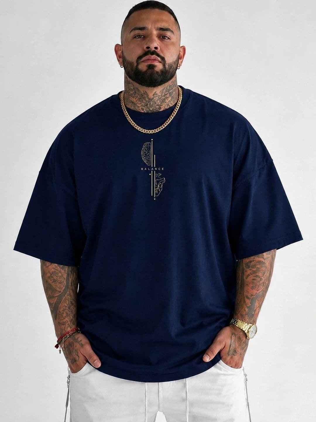 Moda Rapido Men Printed Drop-Shoulder Sleeves T-shirt thumbnail 4