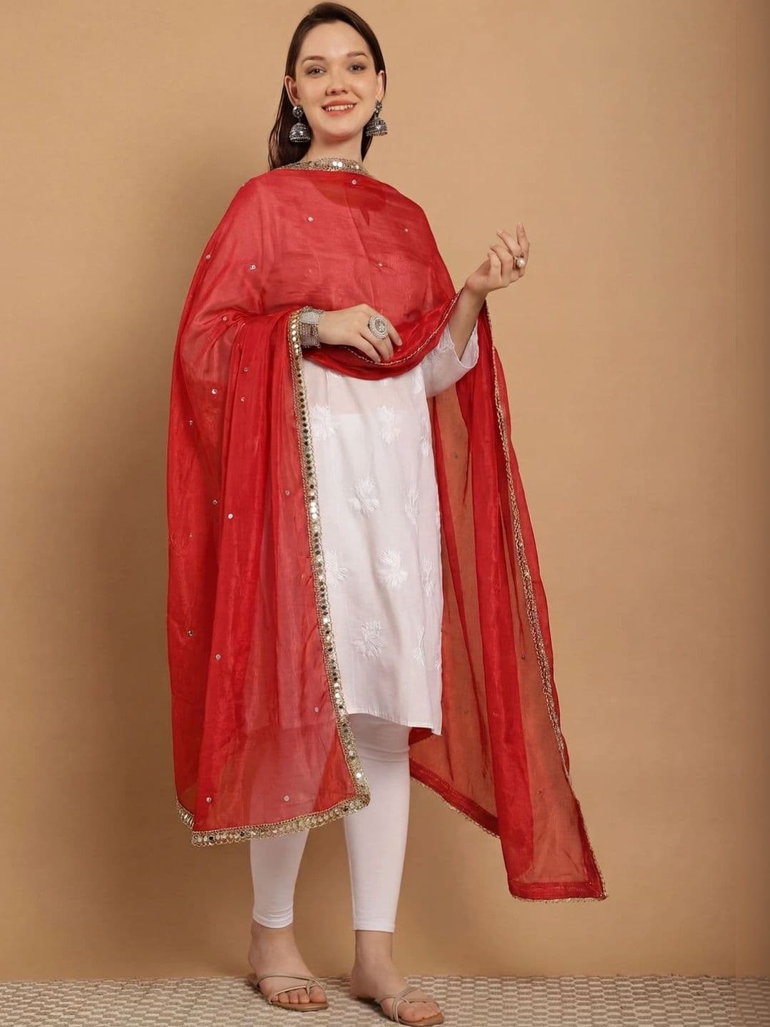 KALINI Dupatta with Mirror Work thumbnail 5