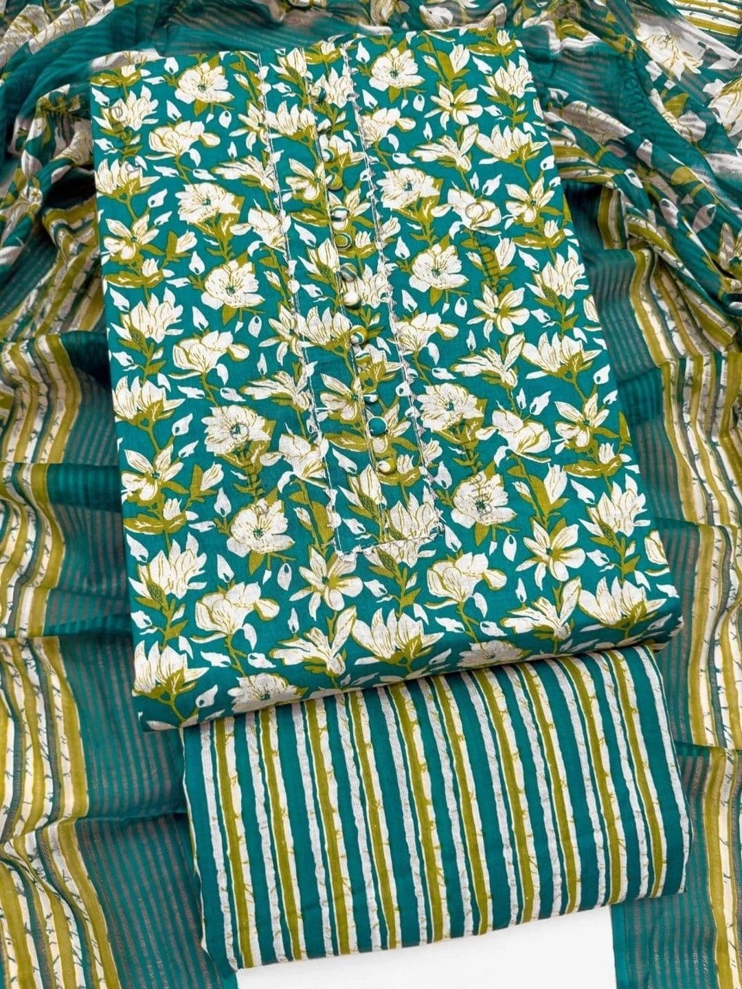 CLEMIRA Printed Pure Cotton Unstitched Dress Material thumbnail 3