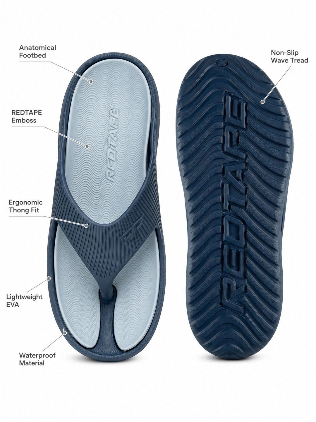 Red Tape Men Thong Flip-Flops thumbnail 5