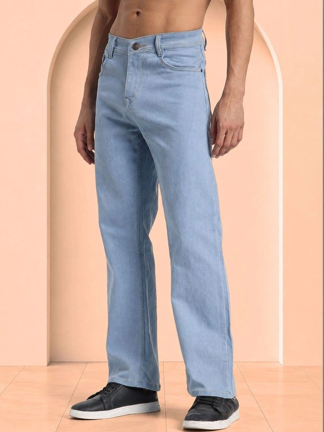 SYNZO Men Comfort Relaxed Fit Denim Mid-Rise Jeans thumbnail 6