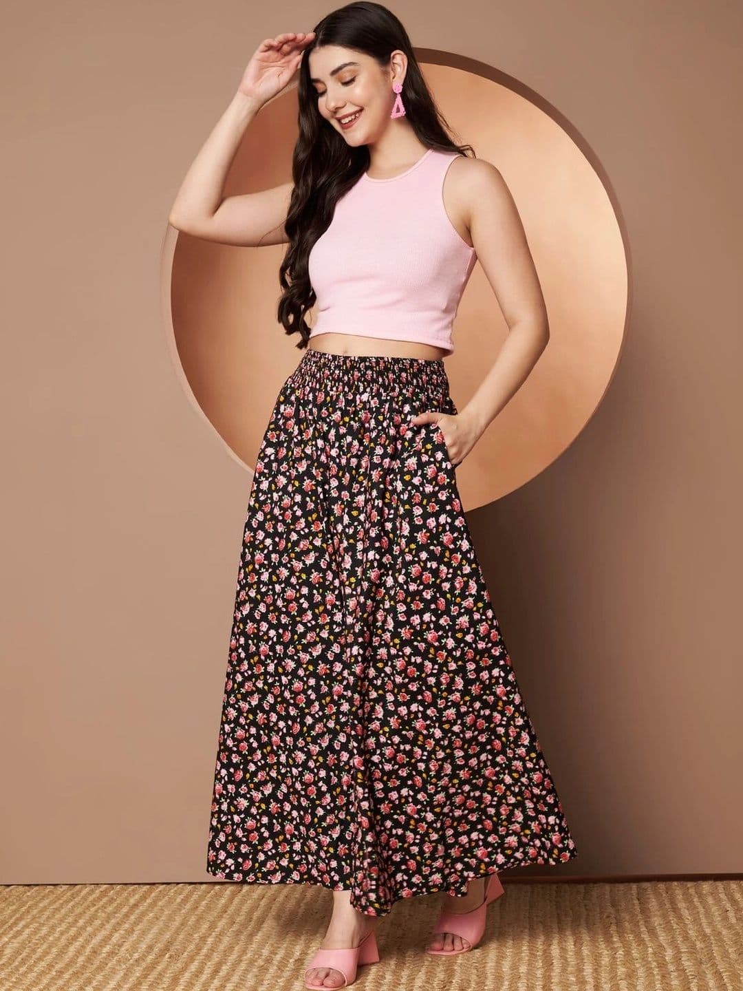 CORSICA Women Floral Printed Palazzos thumbnail 6