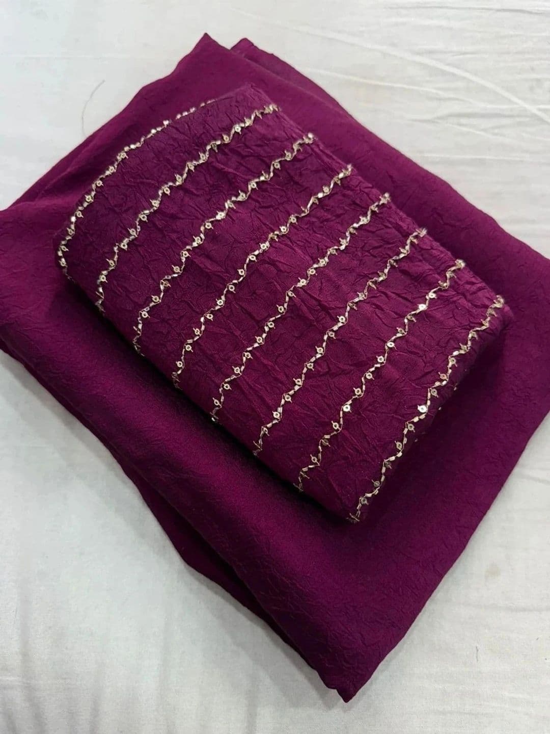 VRAGI Sequinned Saree thumbnail 2