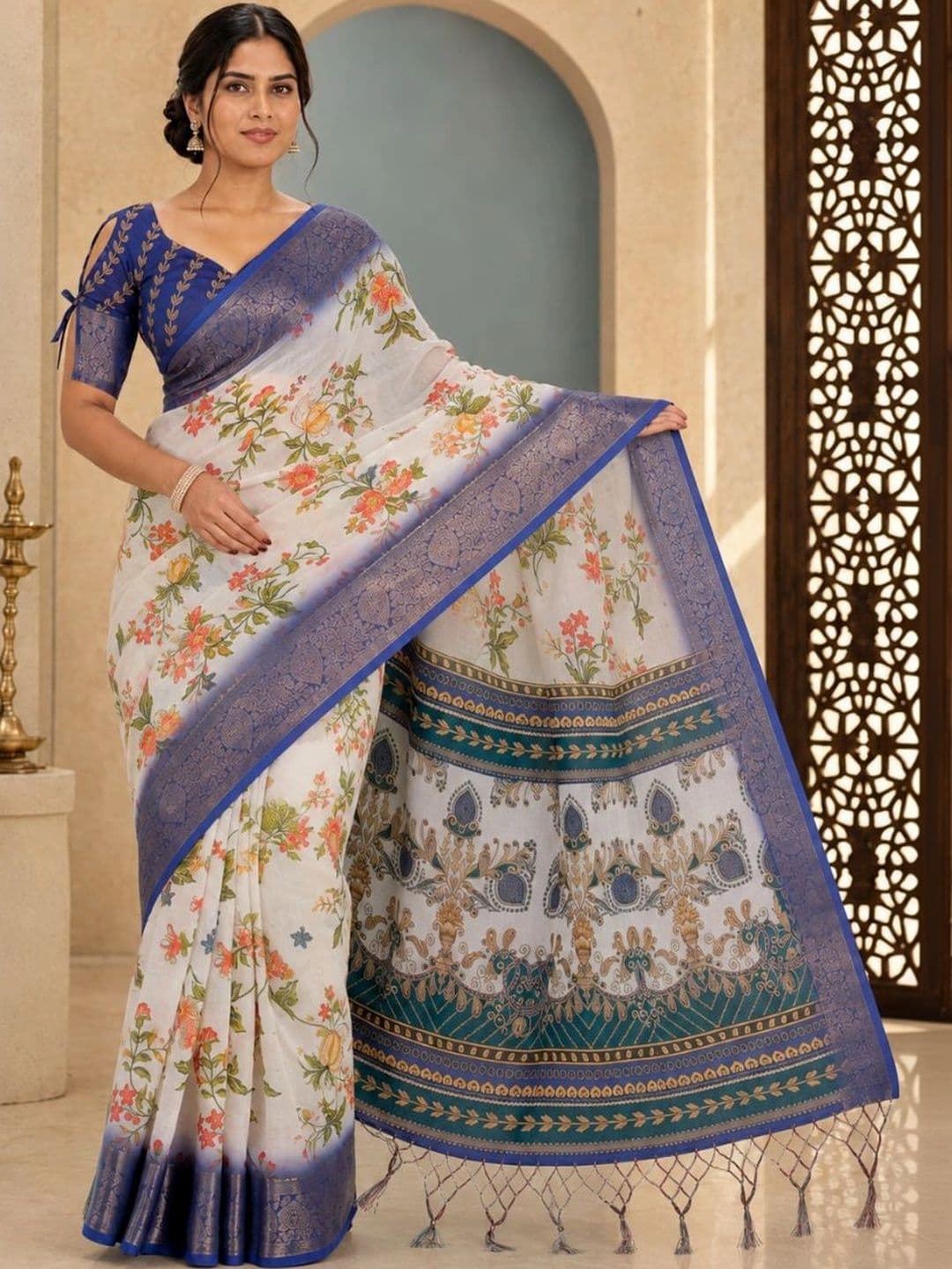 IKSHARA Floral Saree - view 1