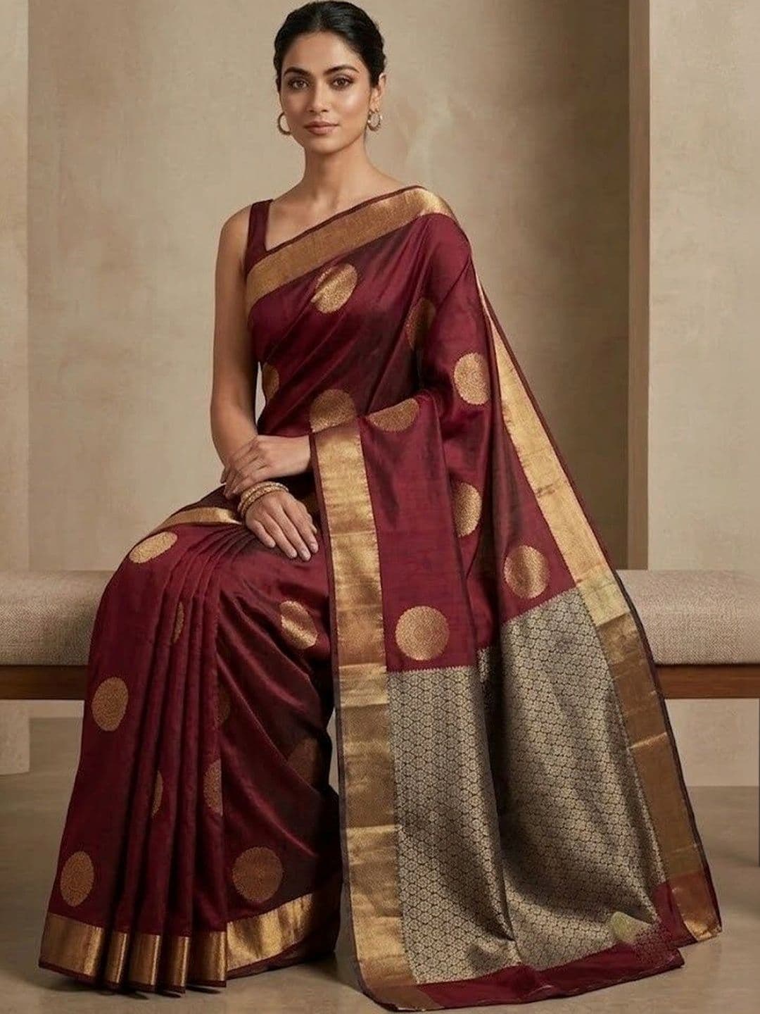 AmiFashion Woven Design Zari Art Silk Banarasi Saree thumbnail 2