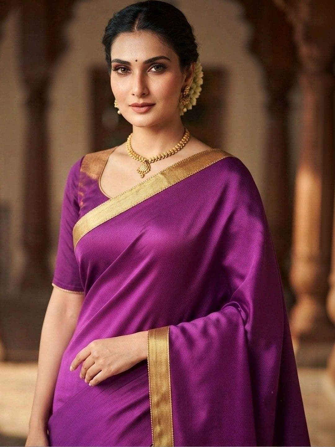Siddhika Saree's Silk Blend Mysore Silk Saree thumbnail 3